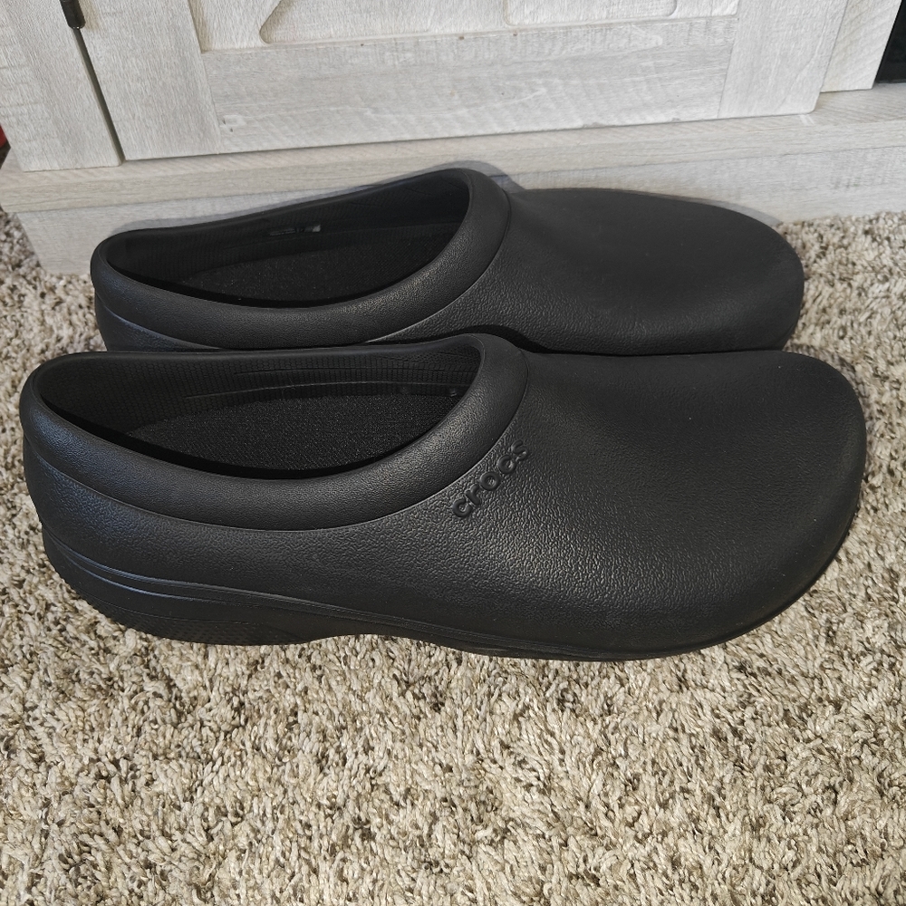 Crocs Unisex Adult On The Clock Work Slip On Clogs Size Mens 12 - Picture 5 of 8